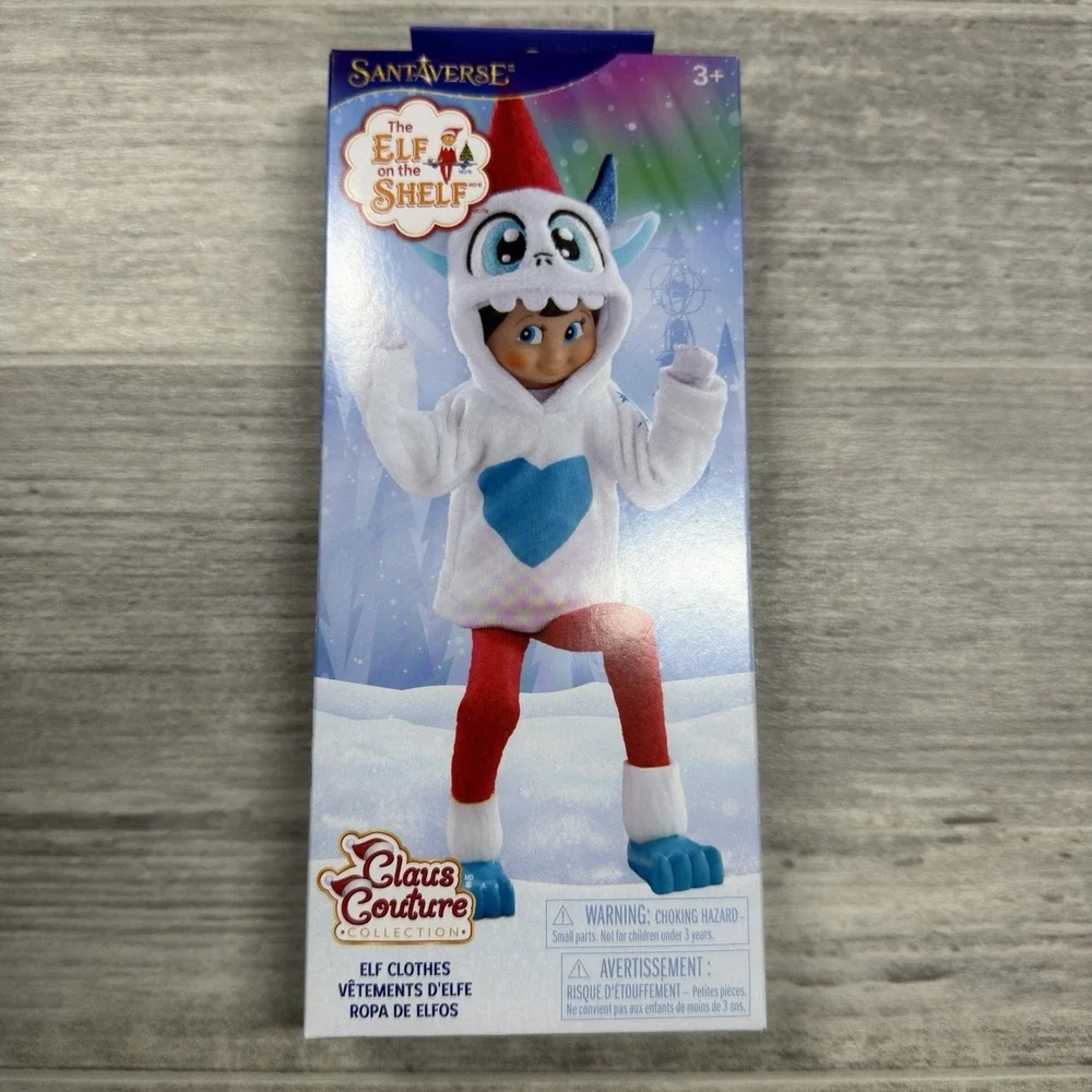 The Elf On the Shelf Claus Couture Collection Yeti Hoodie Outfit 3-Piece Set NEW